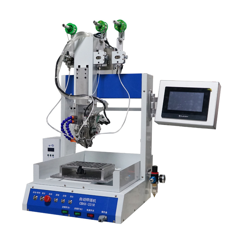 PCB板自動剝皮焊線機(jī)高壓燈LED燈條自動焊線自動裁線送線
